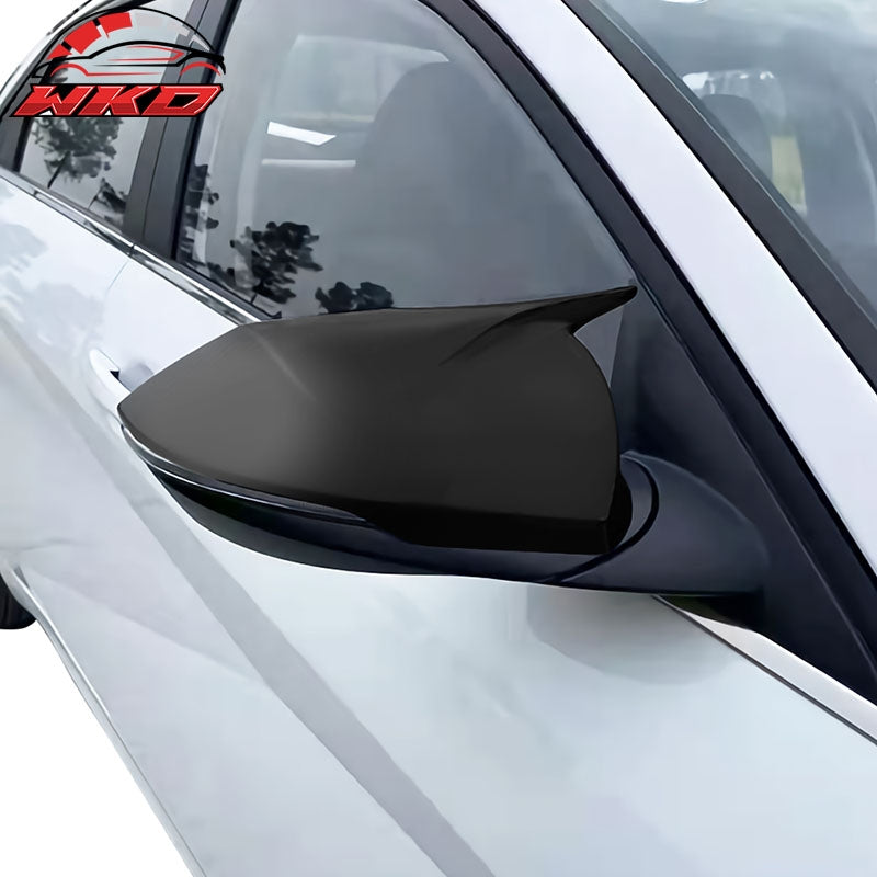 Fits 21-26 Hyundai Elantra Matte Black ABS Rear View Mirror Cover