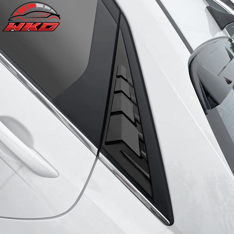 Fits 21-26 Hyundai Elantra 4DR Matte Black ABS 2PC Rear Side Vent Window Louver