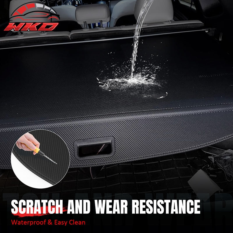 Fits 22-26 Hyundai Tucson Retractable Rear Cargo Cover Carbon Fiber Texture