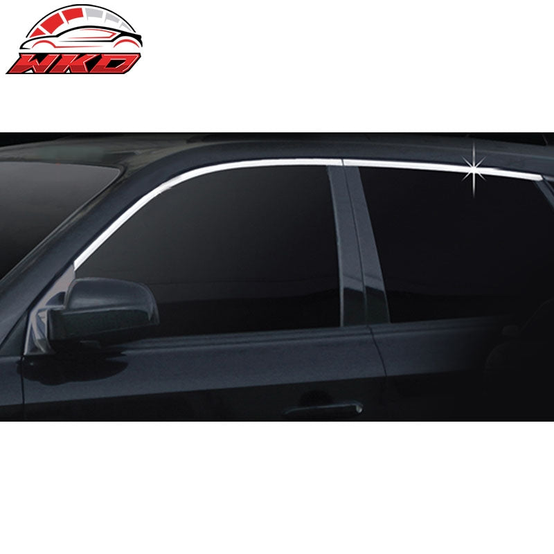 Fits 05-09 Hyundai Tucson Window Visors Vent Rain Sun Guards Deflectors Chrome
