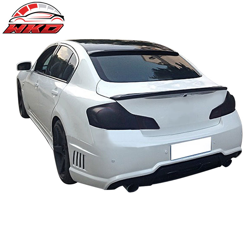 Fits 07-15 Infiniti G35 G25 G37 Q40 Sedan VIP Style Roof Spoiler Carbon Fiber CF