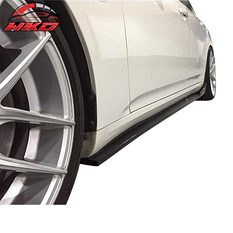 Fits 10-13 Infiniti G37 Sedan JC Style 2PCS Side Skirts Panel Matte Carbon Fiber