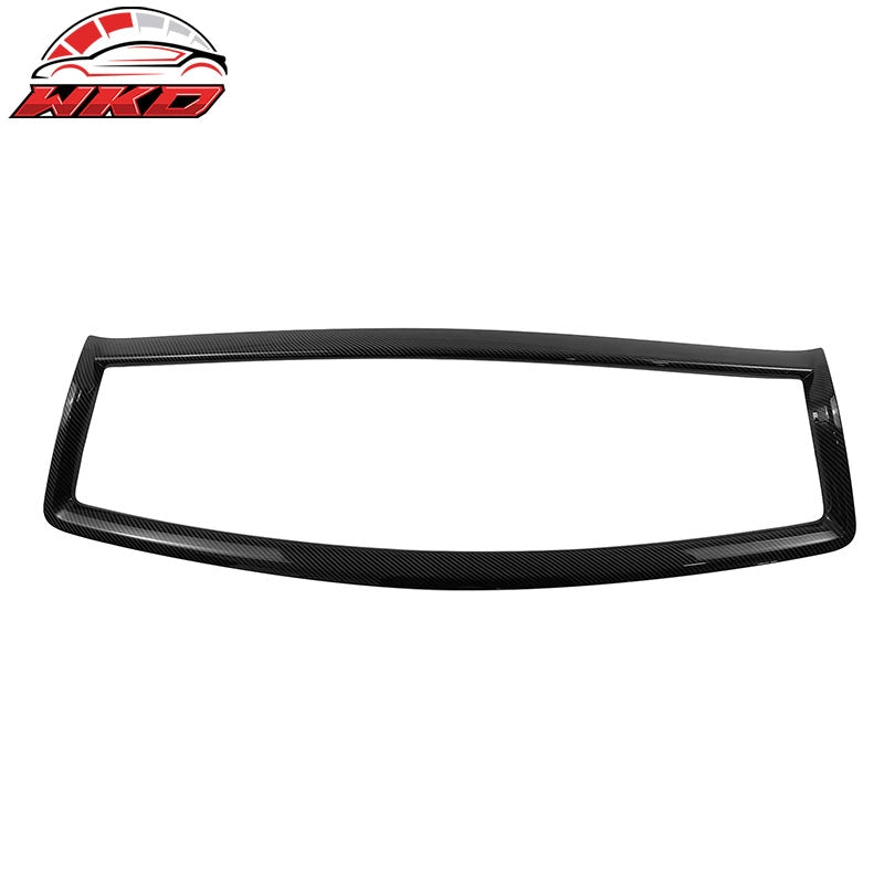 Fits 14-17 Infiniti Q50 Carbon Fiber Print OE Style Front Grille Frame Trim ABS