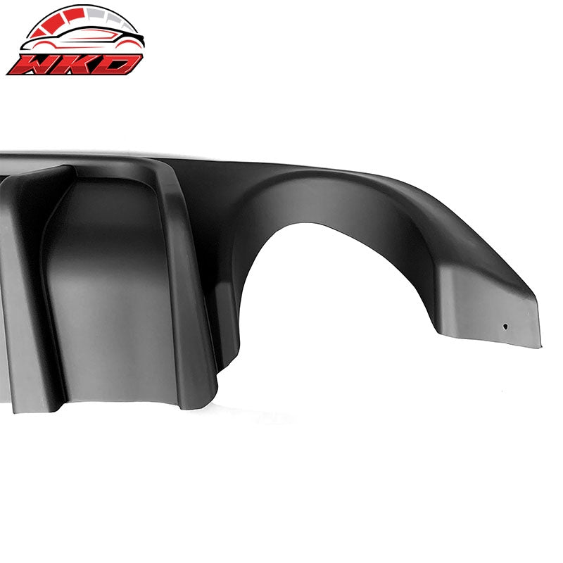 Fits 18-24 Infiniti Q50 Matte Black LED Brake Light Rear Bumper Lip Diffuser PP