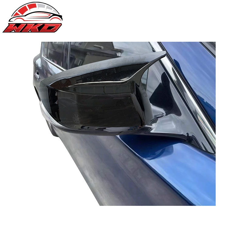 Fits 14-23 Infiniti Q50 Q60 Q70 QX30 Gloss Black Rear View Side Mirror Cover Cap
