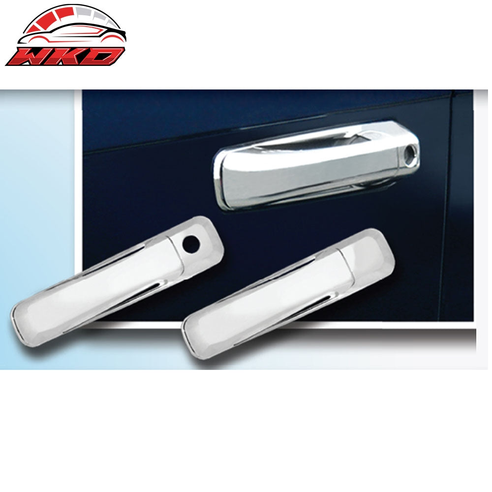 Fits 06-11 Jeep Commander 4PCS Front Rear Door Handle Cover W/1-Keyhole Chrome