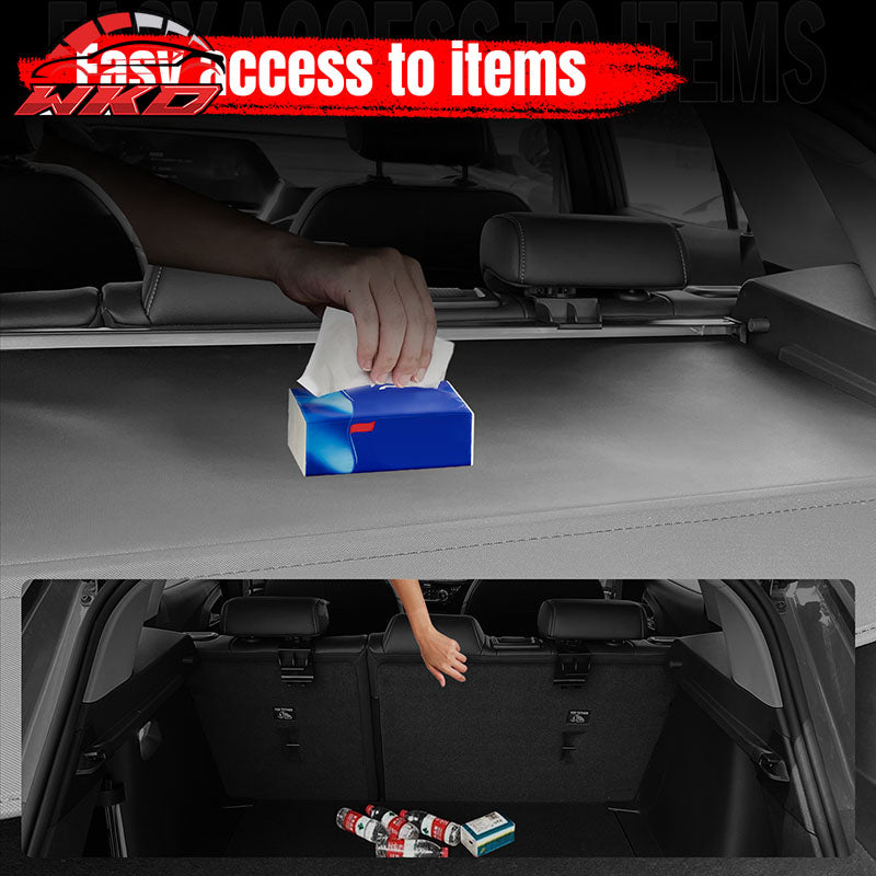 Fits 11-21 Grand Cherokee Grey Cargo Cover Retractable Security Luggage Shade