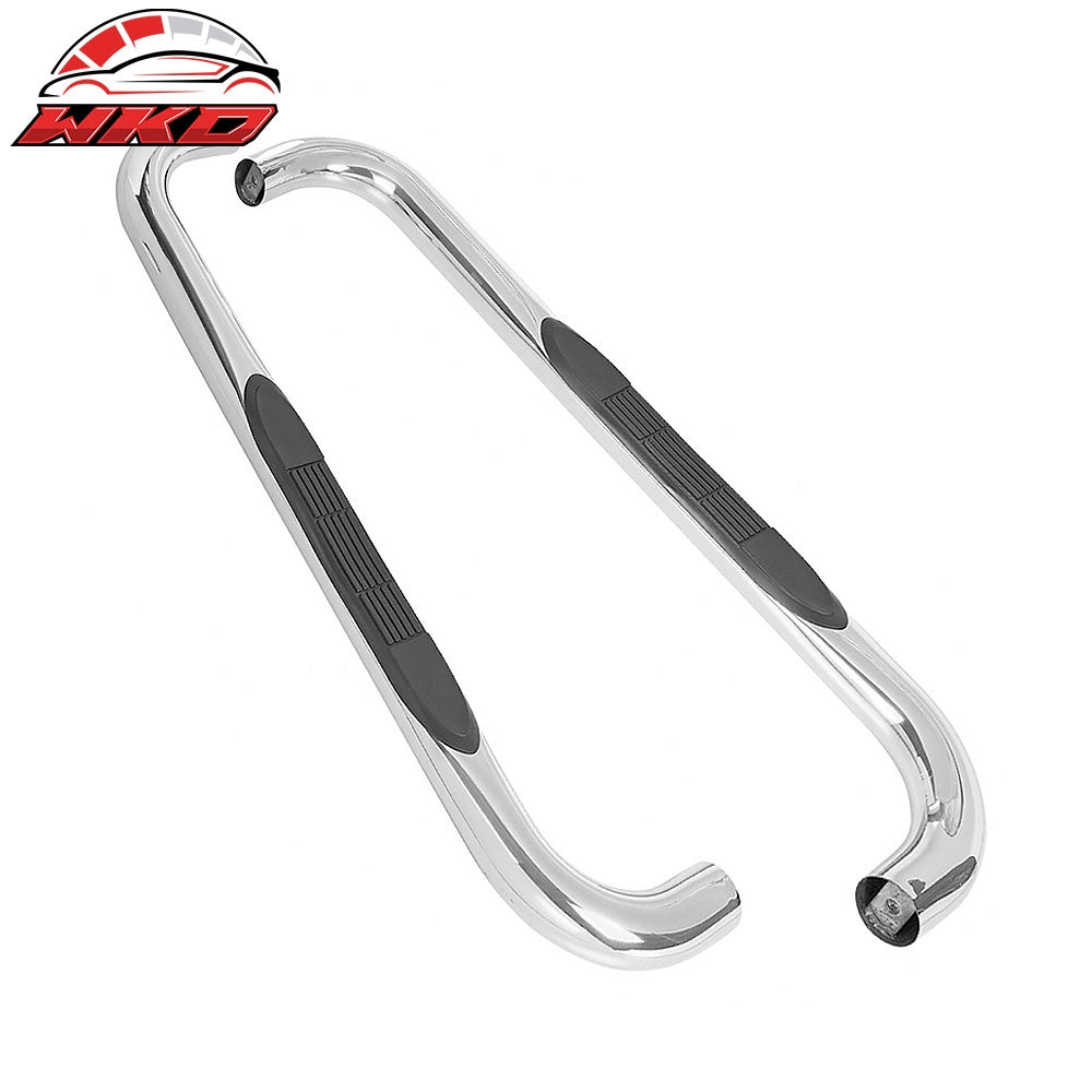 Fits 07-18 Jeep Wrangler JK 2Dr 3" Chrome Round Side Step Nerf Bar Running Board