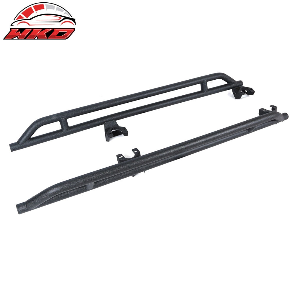 Fits 07-18 Jeep Wrangler JK 4 DOOR Off Road Side Steps Armor Unpainted