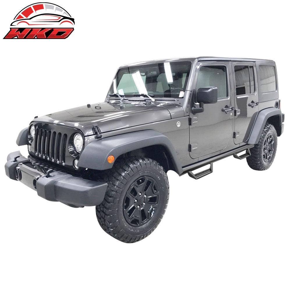 Fits 07-18 Jeep Wrangler 4Dr BCK Style Side Step Bars