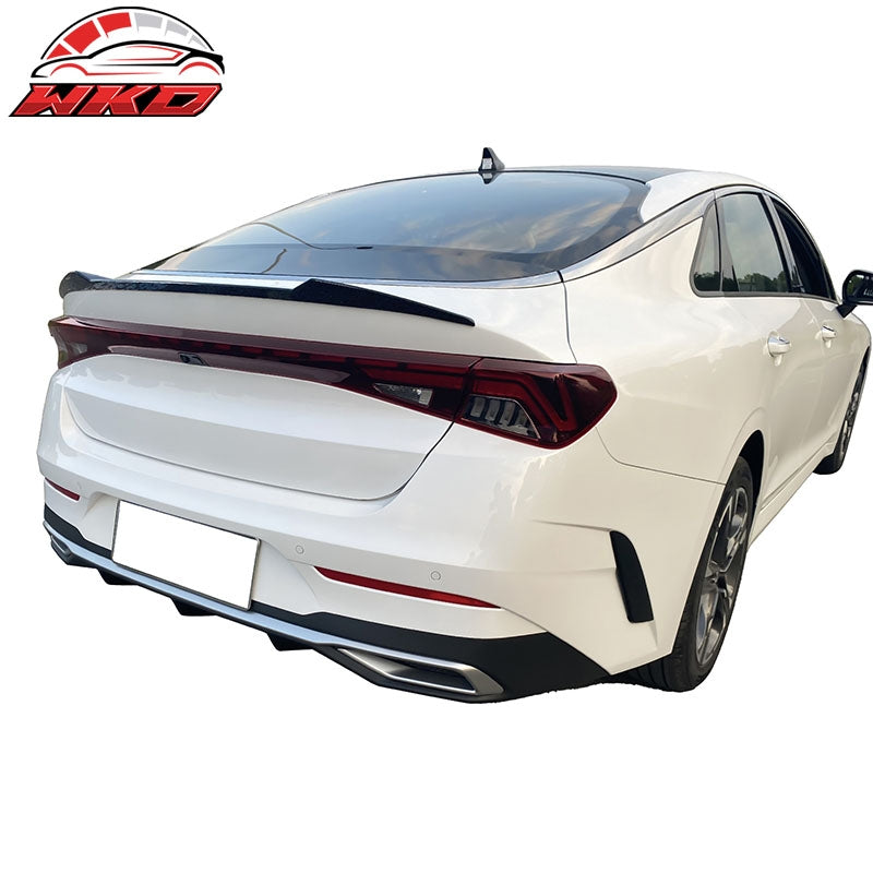 Fits 2021-2024 Kia K5 V Style Gloss Black Rear Trunk Spoiler Wing Lip - ABS