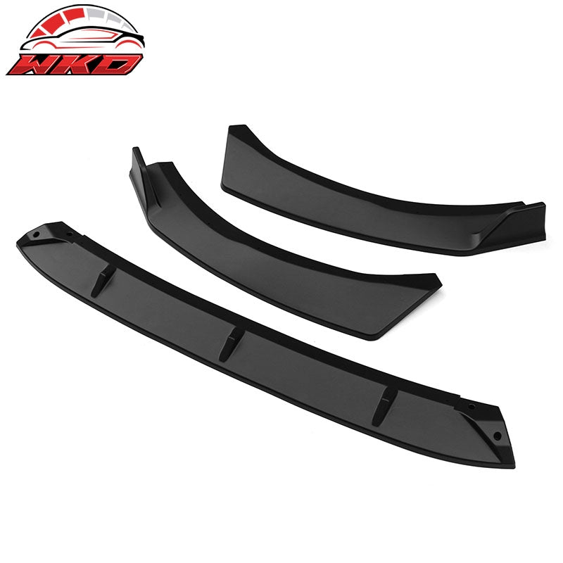 Fits 21-27 Kia Optima K5 EX LX GT Matte Black 3PC Front Bumper Lip PP Spoiler