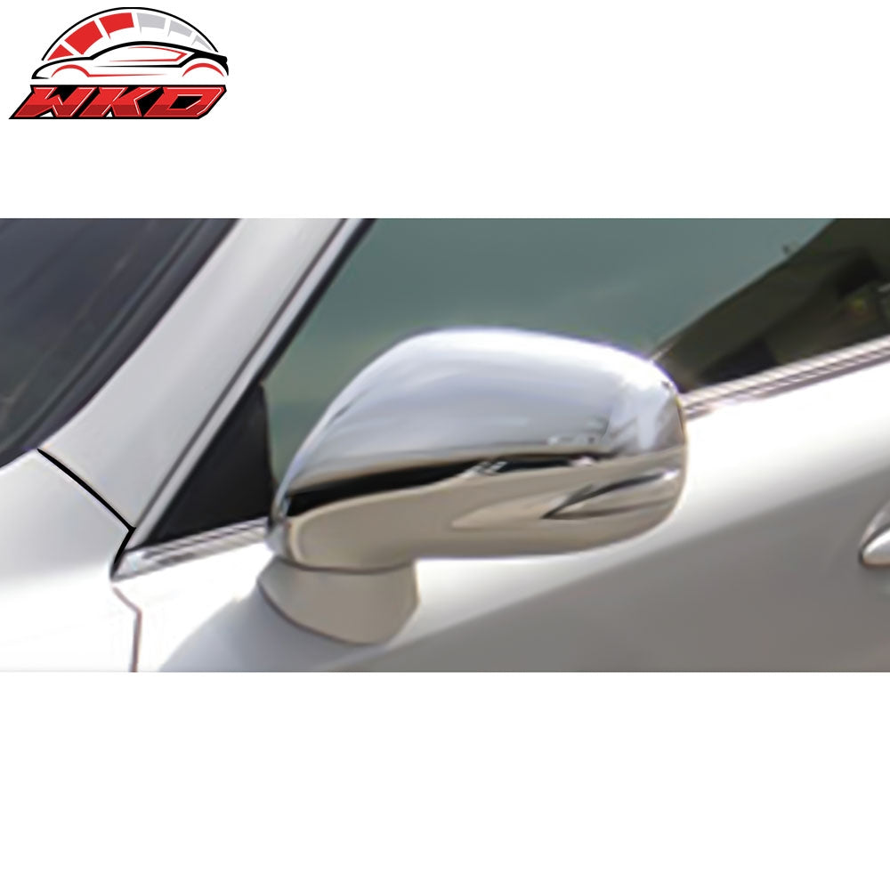 Fits 09-12 Lexus ES IS LS Mirror Covers Overlay W/ Signal Light Cut Out Chrome