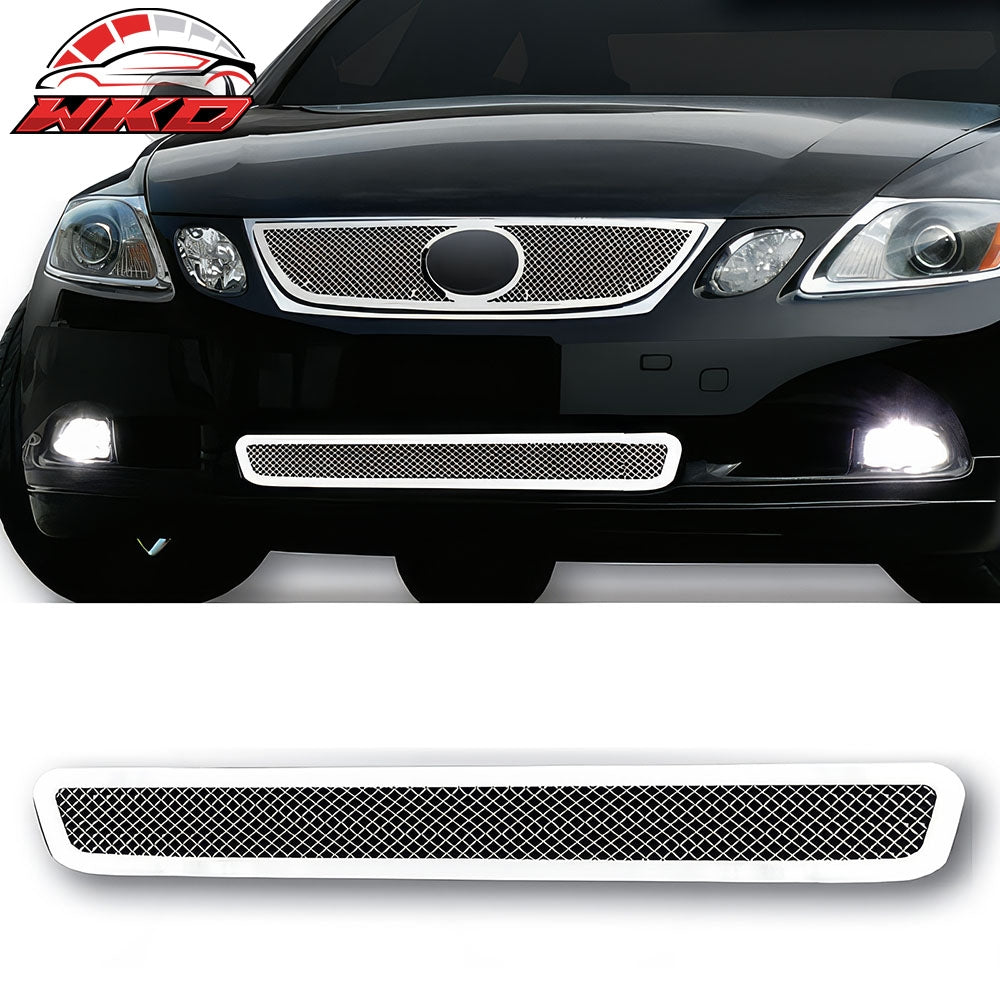 Fits 06-07 Lexus GS300 GS430 Mesh Chrome Front Insert Grille Stainless Steel