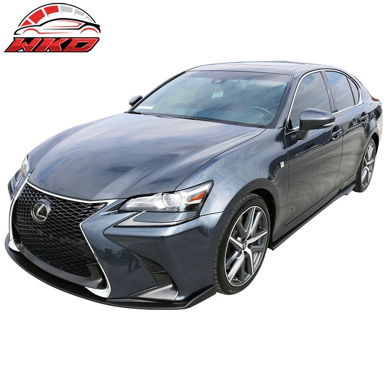 Fits 16-20 Lexus GS350 GS450h Lexon Style Front Bumper Lip Spoiler Unpainted PP