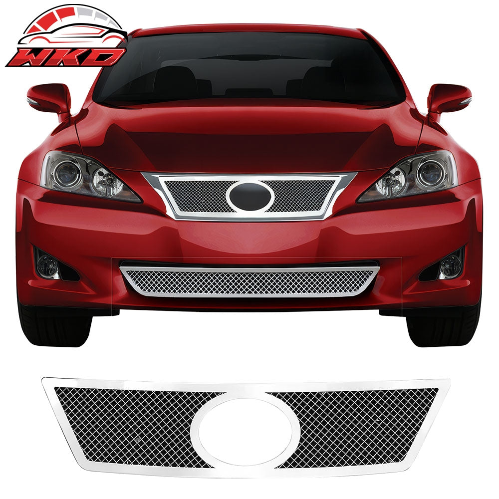 Wholesale 09-10 Lexus IS250 Mesh Style Chrome Front Insert Grille Stainless Steel - Wikond Auto
