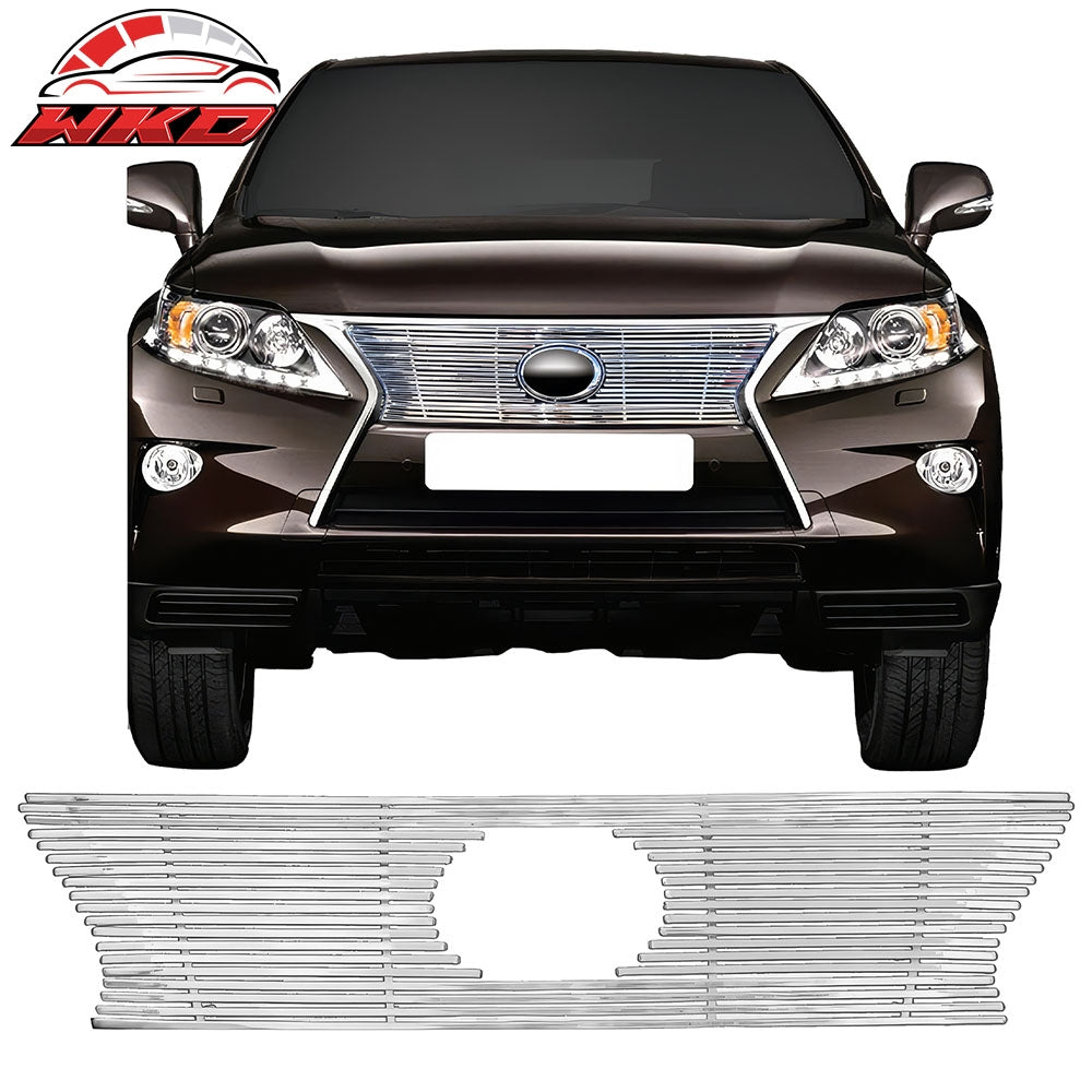 Fits 13-15 Lexus RX350 Billet Style Chrome Front Insert Grille Stainless Steel