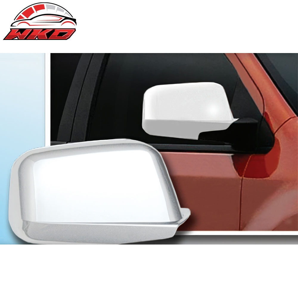 Fits 07-12 Lincoln MKX 2PCS Side Rearview Mirror Cover Cap Replacement Chrome