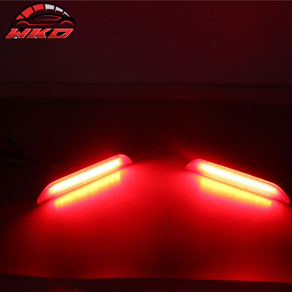 Fits 15-17 Ford Mustang 2PCS Rear Bumper Side Marker LED Lights Lamps Reflectors