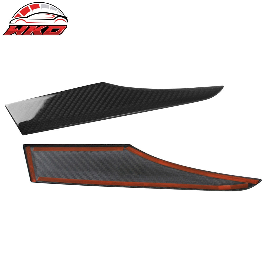 Fits 16-25 Mazda MX5 MX-5 Miata Carbon Fiber CF Car Rear Trunk Garnish Trim 2PCS
