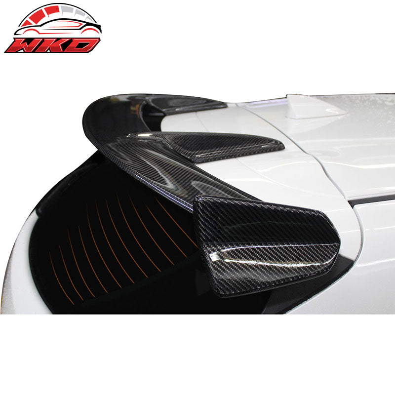 Fits 14-18 Mazda 3 5-Door Hatchback KS Style Matte Carbon Fiber CF Roof Spoiler