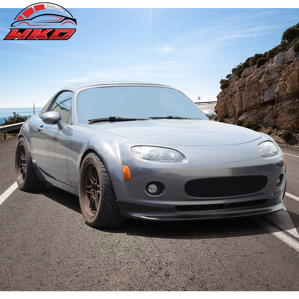 Fits 06-08 Mazda MX-5 Miata MX5 GV Style Front Bumper Lip Spoiler Unpainted PU