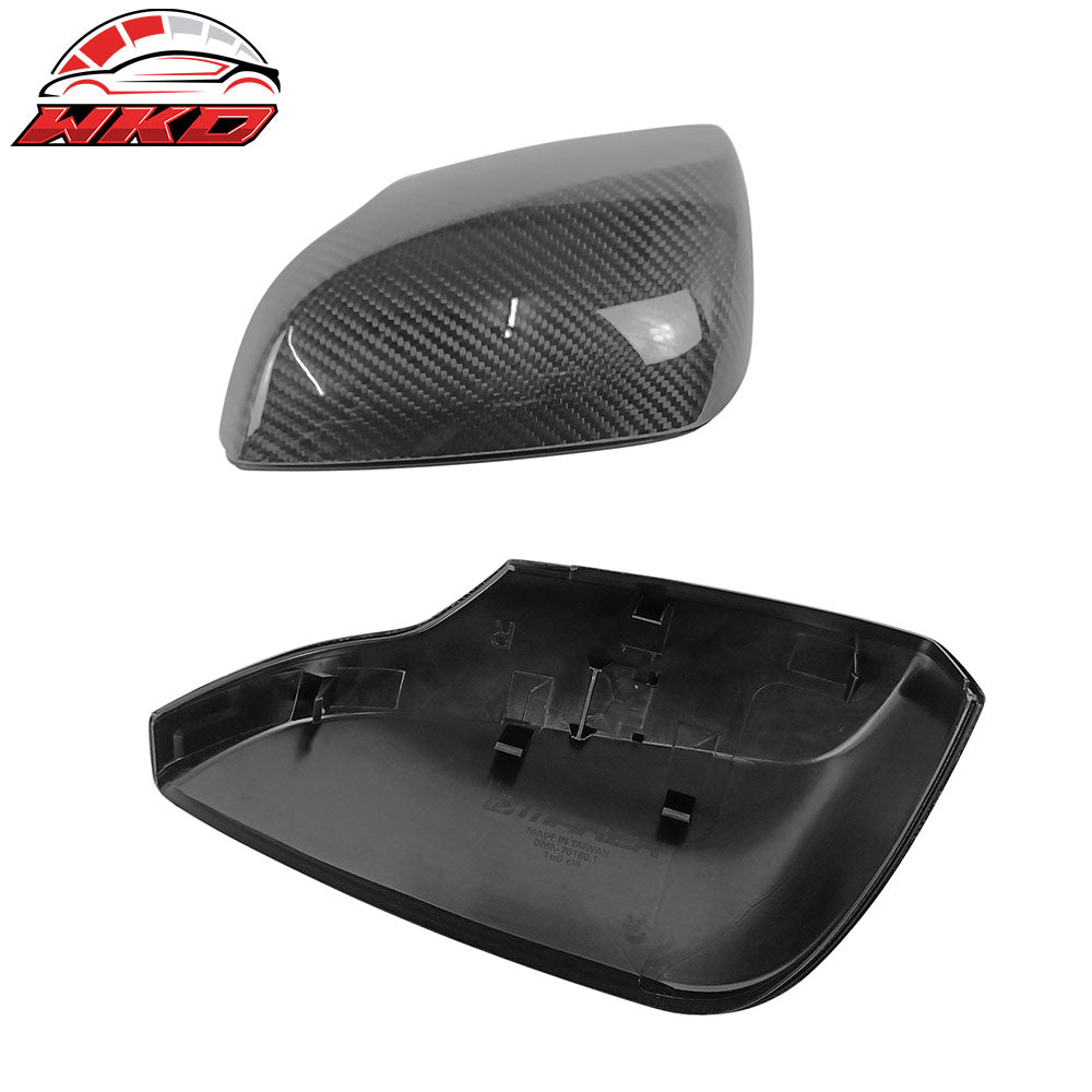 Fits 15-21 Subaru WRX STI Sedan Carbon Fiber Rear View Mirror Covers Trim 2PCS