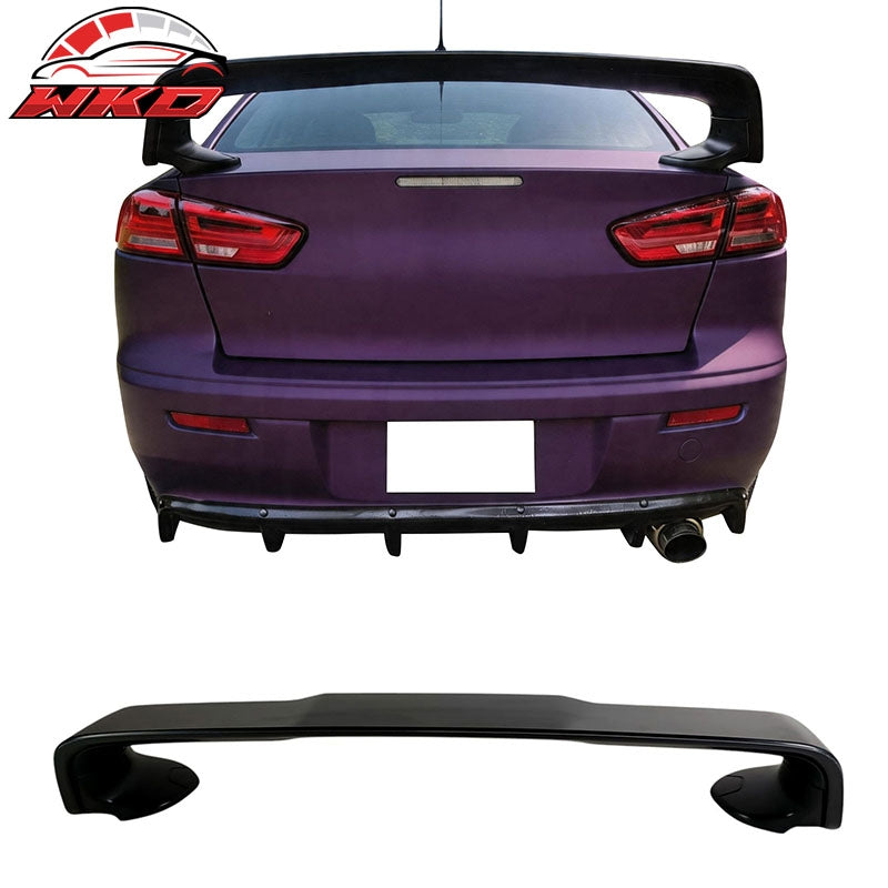 Fits 08-17 Mitsubishi Lancer Evolution X EVO Style Rear Trunk Spoiler Unpainted