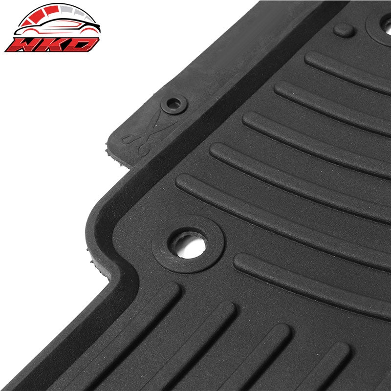 Fits 14-20 Nissan Rogue 5PC Heavy Duty Black Latex Floor Mats Front & Second Row