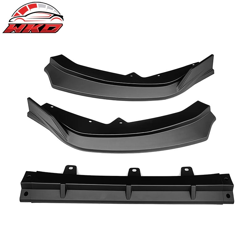 Fits 24-25 Nissan Sentra IKON Style Front Bumper Lip Spoiler PP Matte Black 3PCS