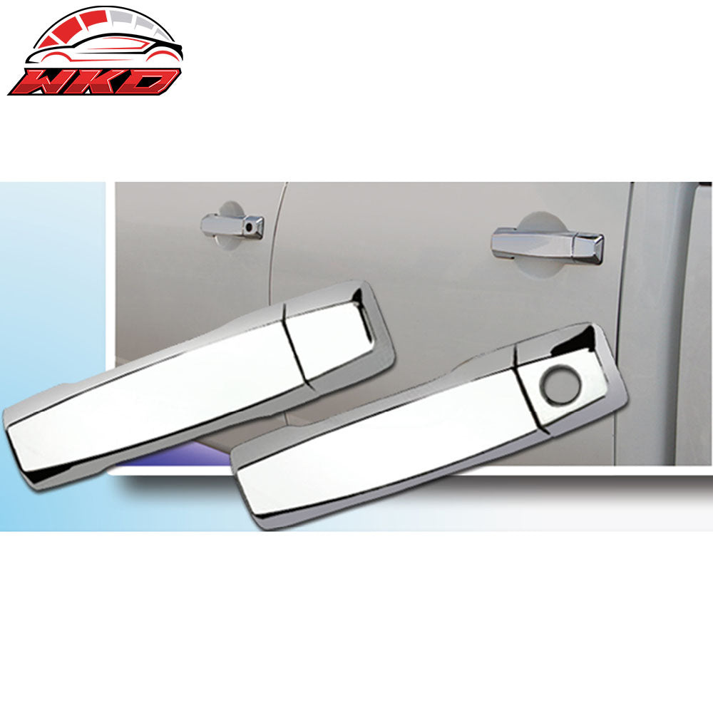 Fits 04-16 Nissan Titan & XD 4PC Front Rear Door Handle Cover W/1-Keyhole Chrome