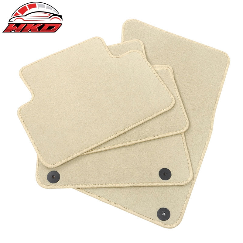 Fits 15-26 Porsche Macan 4PCS Driver Passenger Floor Mats Carpets Nylon Beige