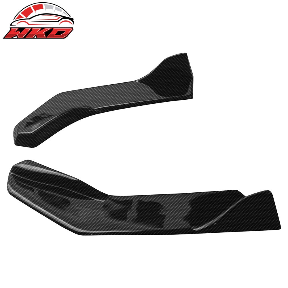 Fits 22-26 Toyota GR86/Subaru BRZ IKON Rear Bumper Aprons Carbon Fiber Print ABS