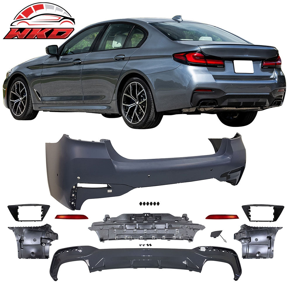 Fits 21-23 BMW G30 530i 540i M550 Style M Sport Rear Bumper Cover Conversion