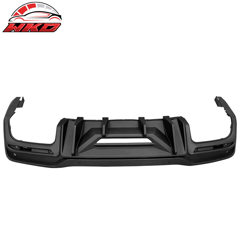 Fits 24-26 Mustang OE Rear Bumper Cover Rock Diffuser Valance Lip Matte Black PP