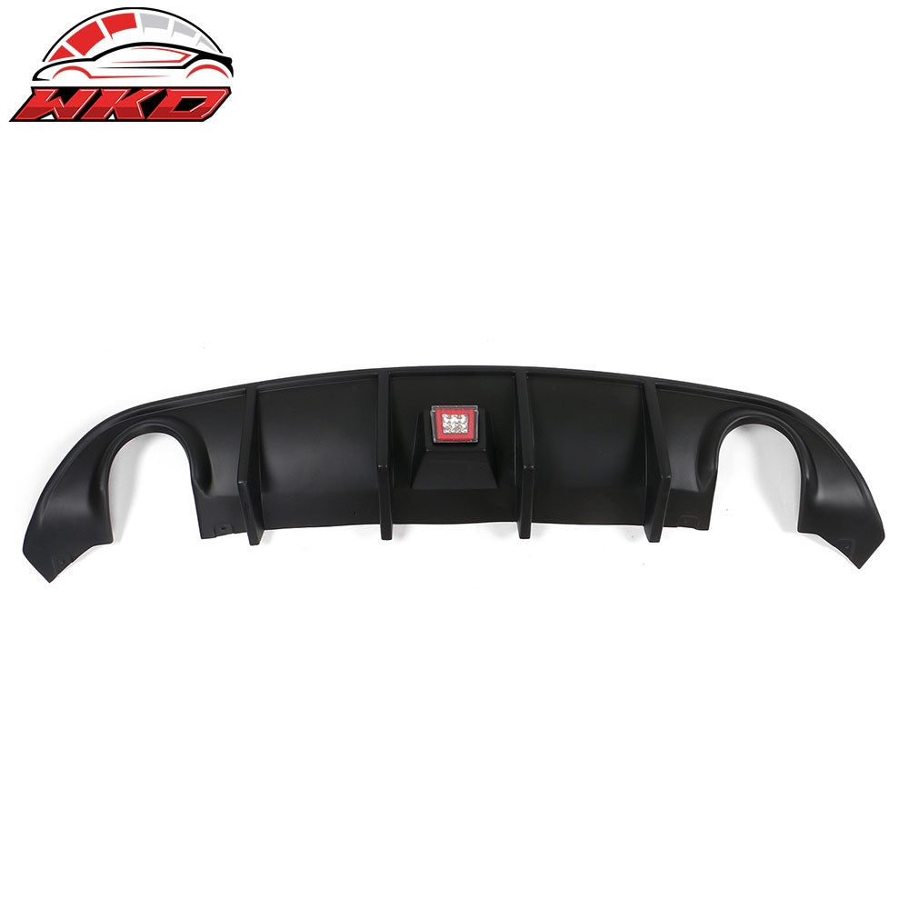 Fits 15-23 Dodge Charger Rear Bumper Cover + Red Brake Light Diffuser Lip Canard