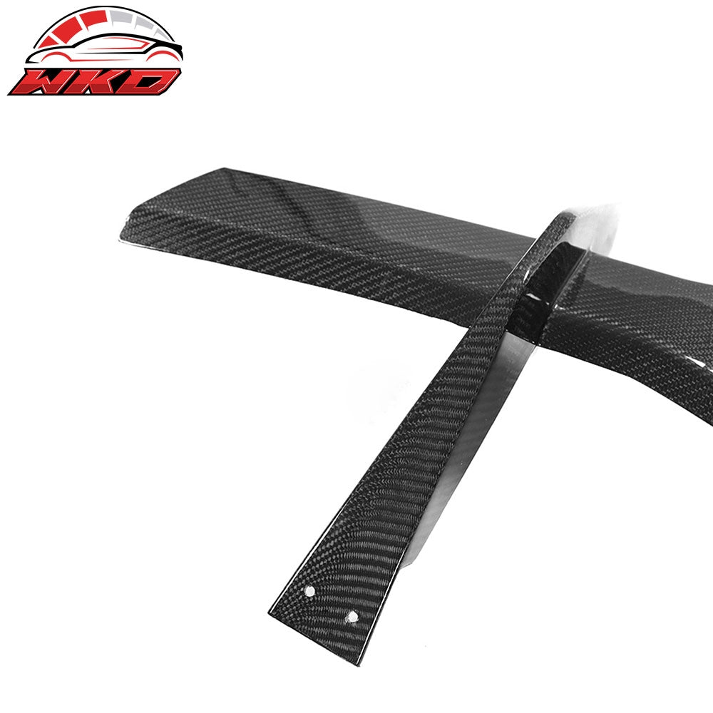 Fits 20-25 Chevy Corvette C8 Stingray Rear Bumper Diffuser Fin Lip Carbon Fiber