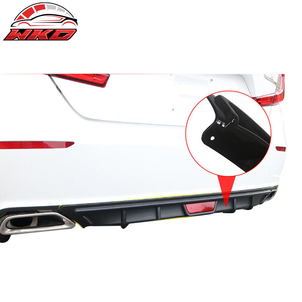Fits 18-22 Honda Accord OE Style Rear Bumper Lip Diffuser W/ Red Reflector PP
