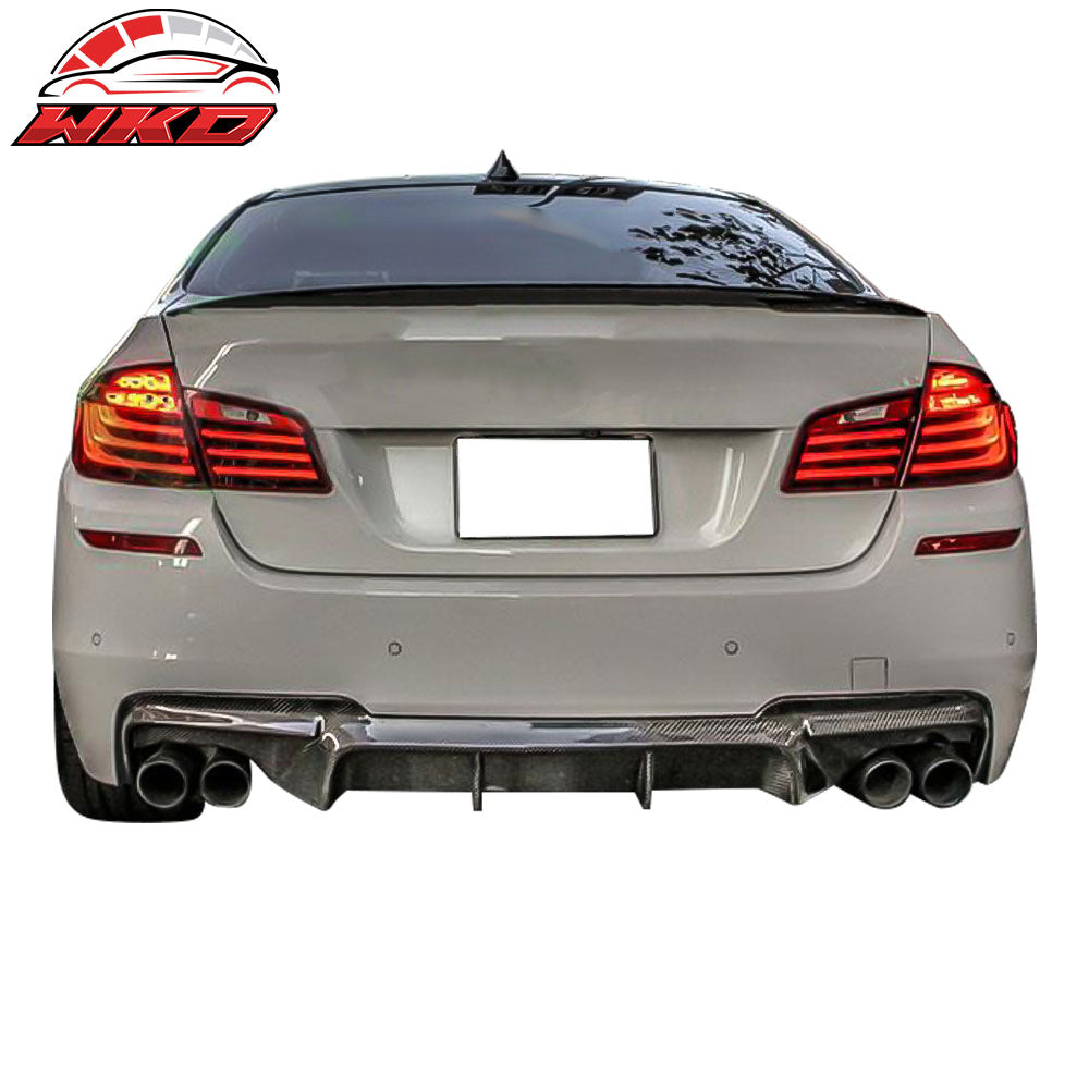 Fits 11-16 BMW 5 Series F10 M-Sport Sedan VO Style Rear Bumper Lip Diffuser FRP