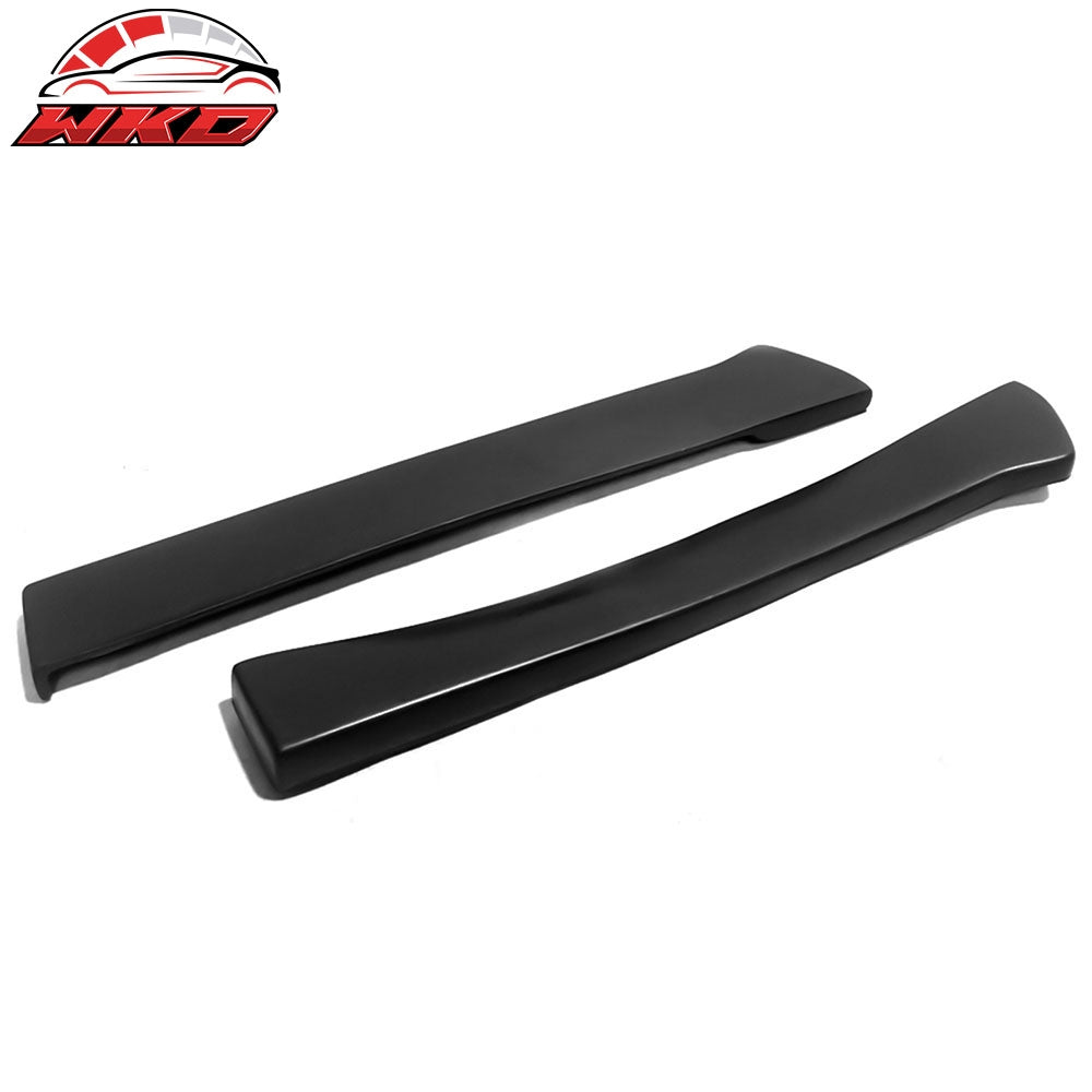 Universal 13" x 2" Rear Bumper Lip Side Corner Aprons Canard Caps Black PU 2PCS