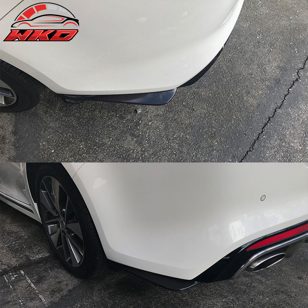 Universal V1 Style 2PCS Rear Bumper Splitters Aprons Unpainted PP