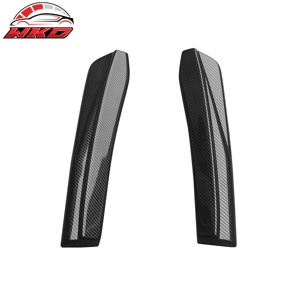 Fits 24-26 Ford Mustang Dark Horse IKON Carbon Fiber Print Rear Bumper Apron 2PC