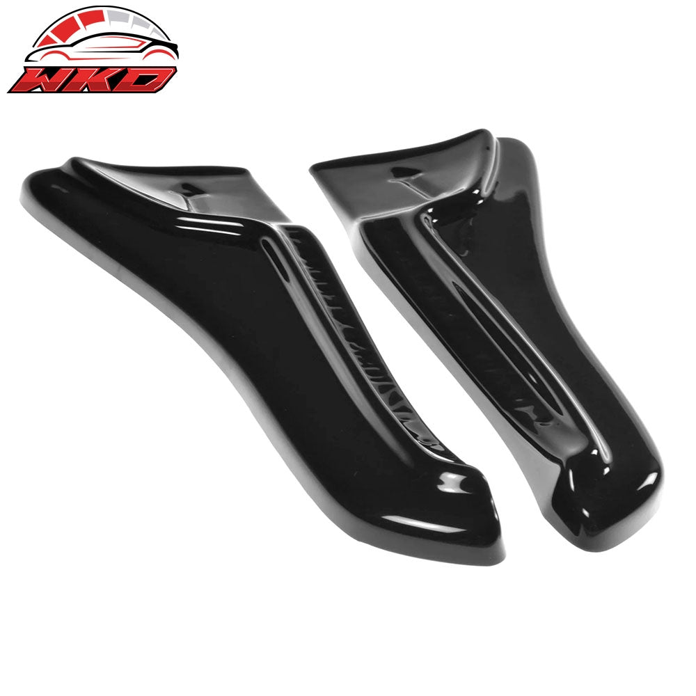 Fits 16-25 Tesla Model X Maxton Style Unpainted Rear Bumper Side Splitters PU
