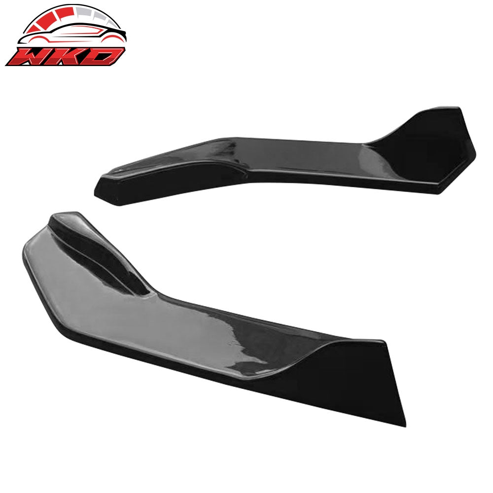 Fits 22-26 Toyota GR86/Subaru BRZ IKON Style Rear Bumper Aprons Gloss Black ABS