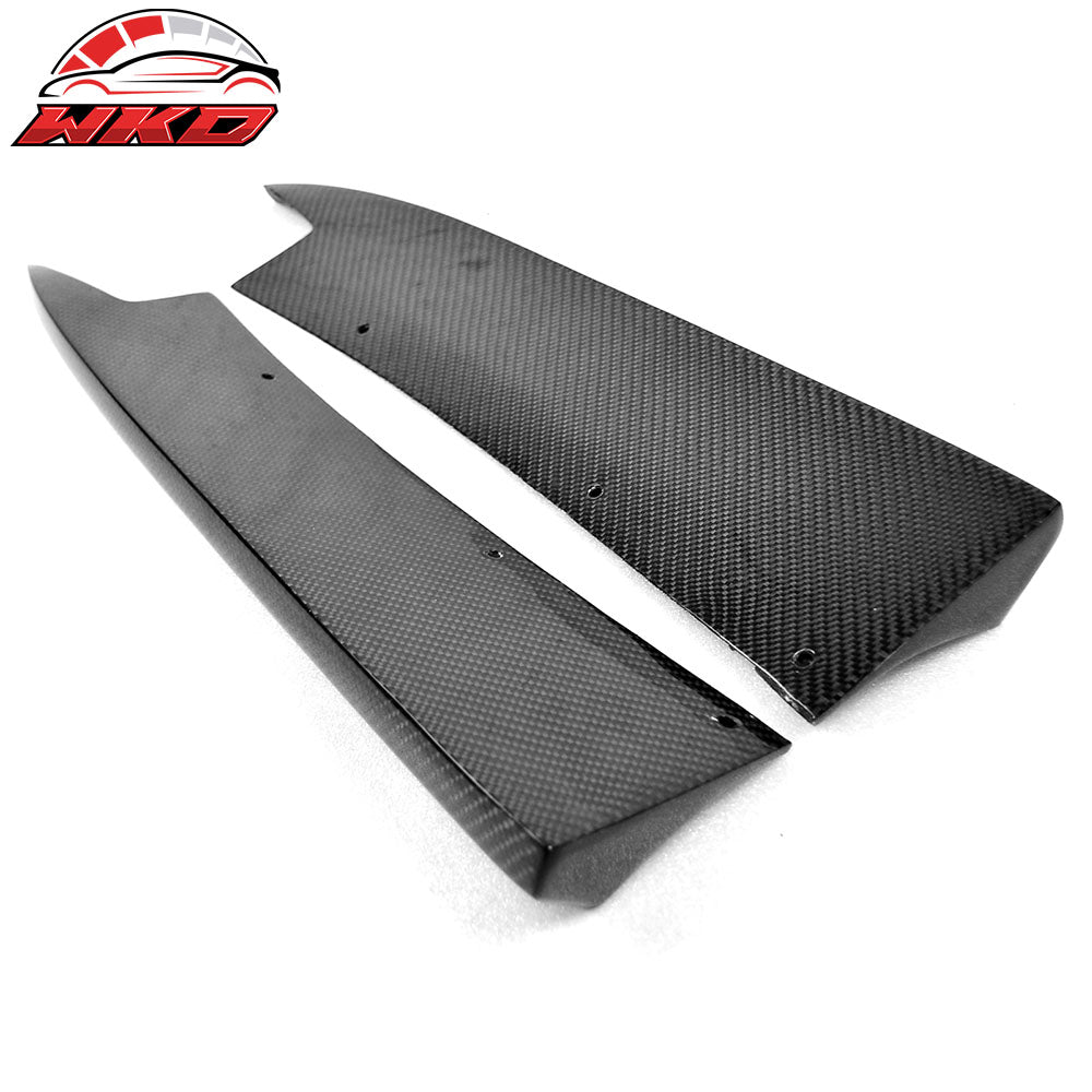 For 12-14 Benz W204 C-Class Rear Bumper Side Aprons OE Style Carbon Fiber Canard