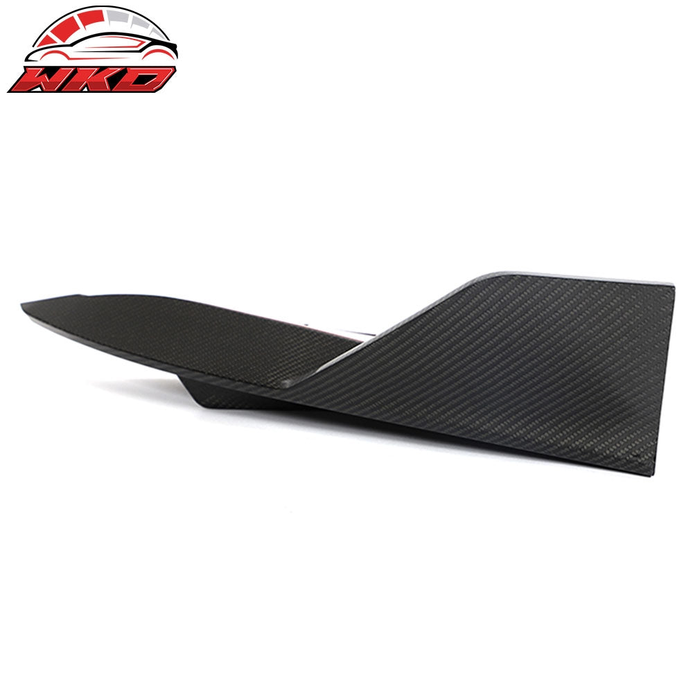 Fits 21-23 Tesla Model S V Style Carbon Fiber Rear Bumper Splitters Gloss Black