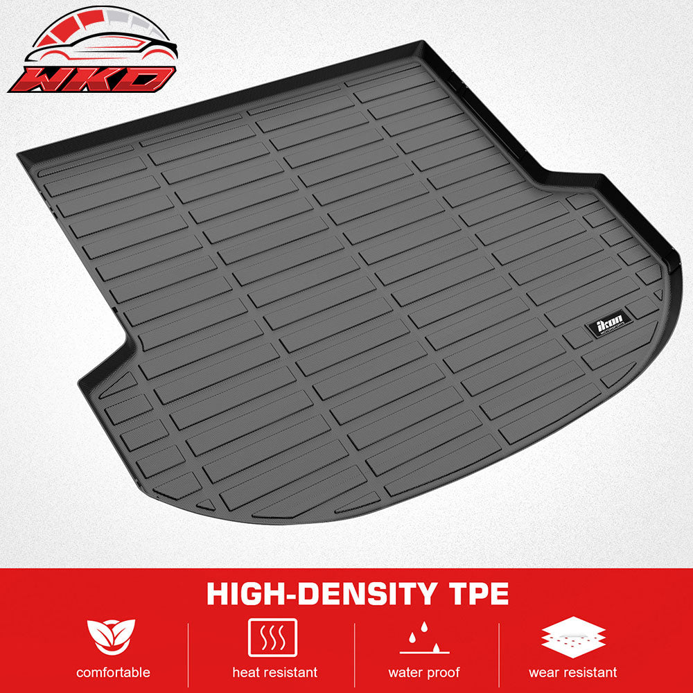 Fits 21-23 Hyundai Santa Fe 3D TPE All Weather Rear Cargo Liner Trunk Tray Mats