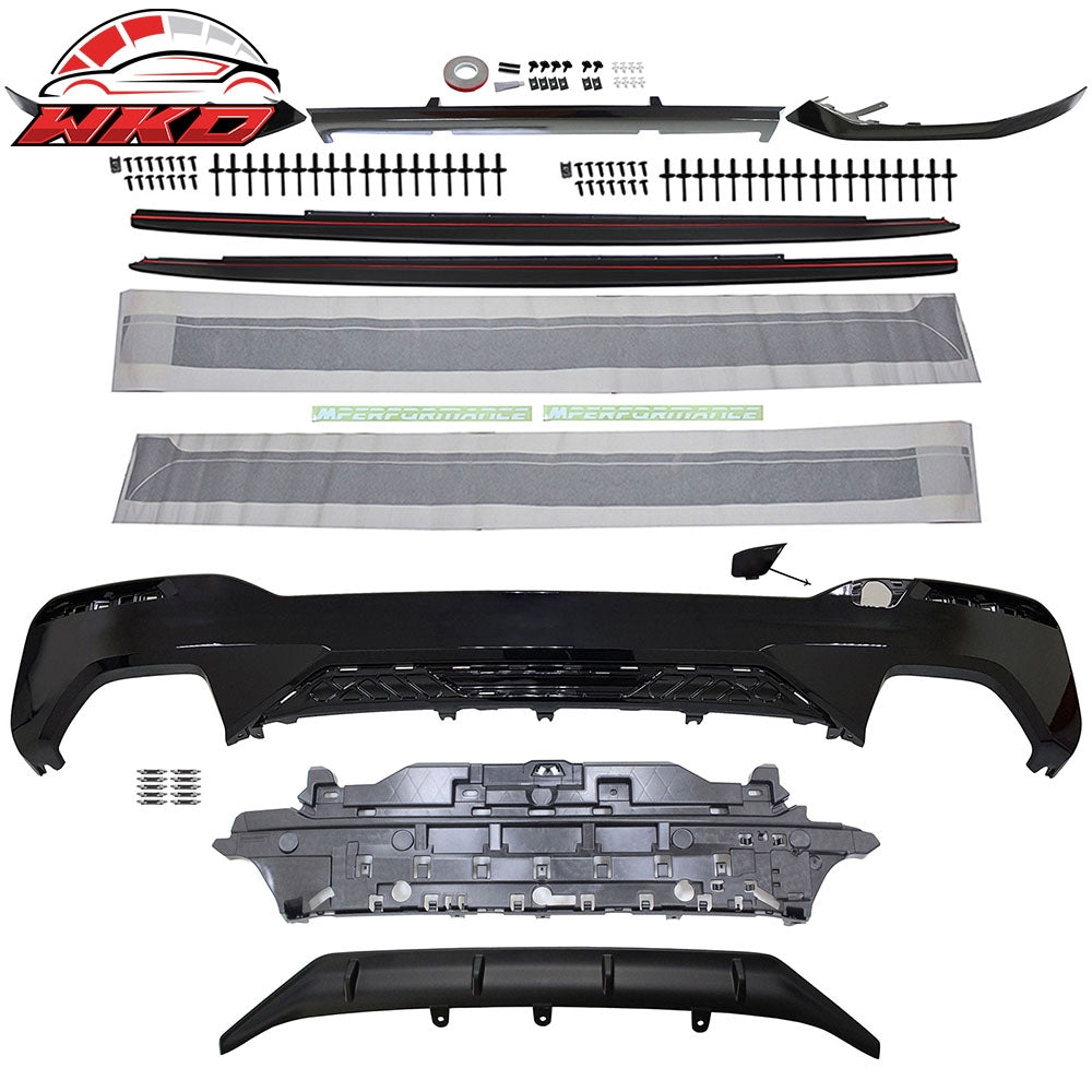 Fit 21-23 G30 G31 MP Style Type 1 Rear Diffuser + Front Bumper Lip + Side Skirts