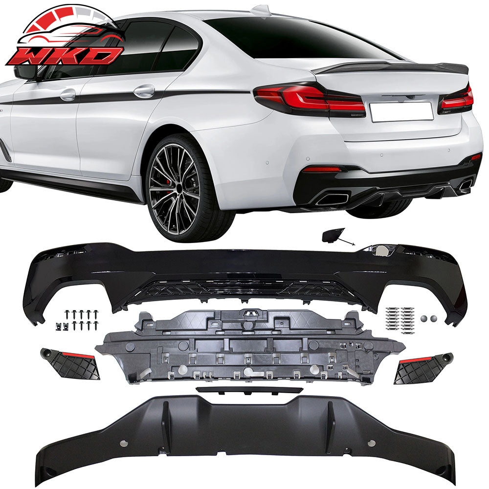 Fits 21-23 BMW G30 G31 5-Series 530 540 MP Style Type 2 Rear Bumper Lip Diffuser