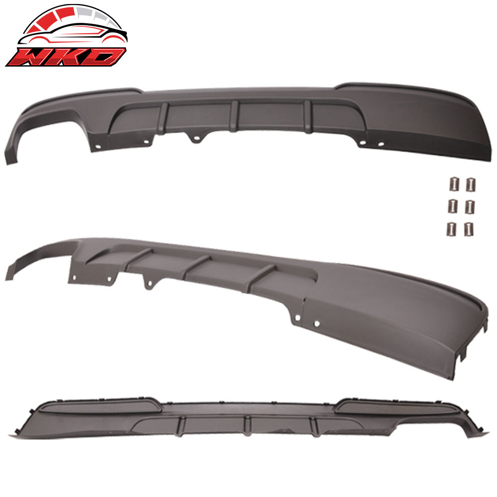 Fits 11-16 F10 5 Series 528i MP Style Rear Bumper Lip Diffuser Single Outlet PP